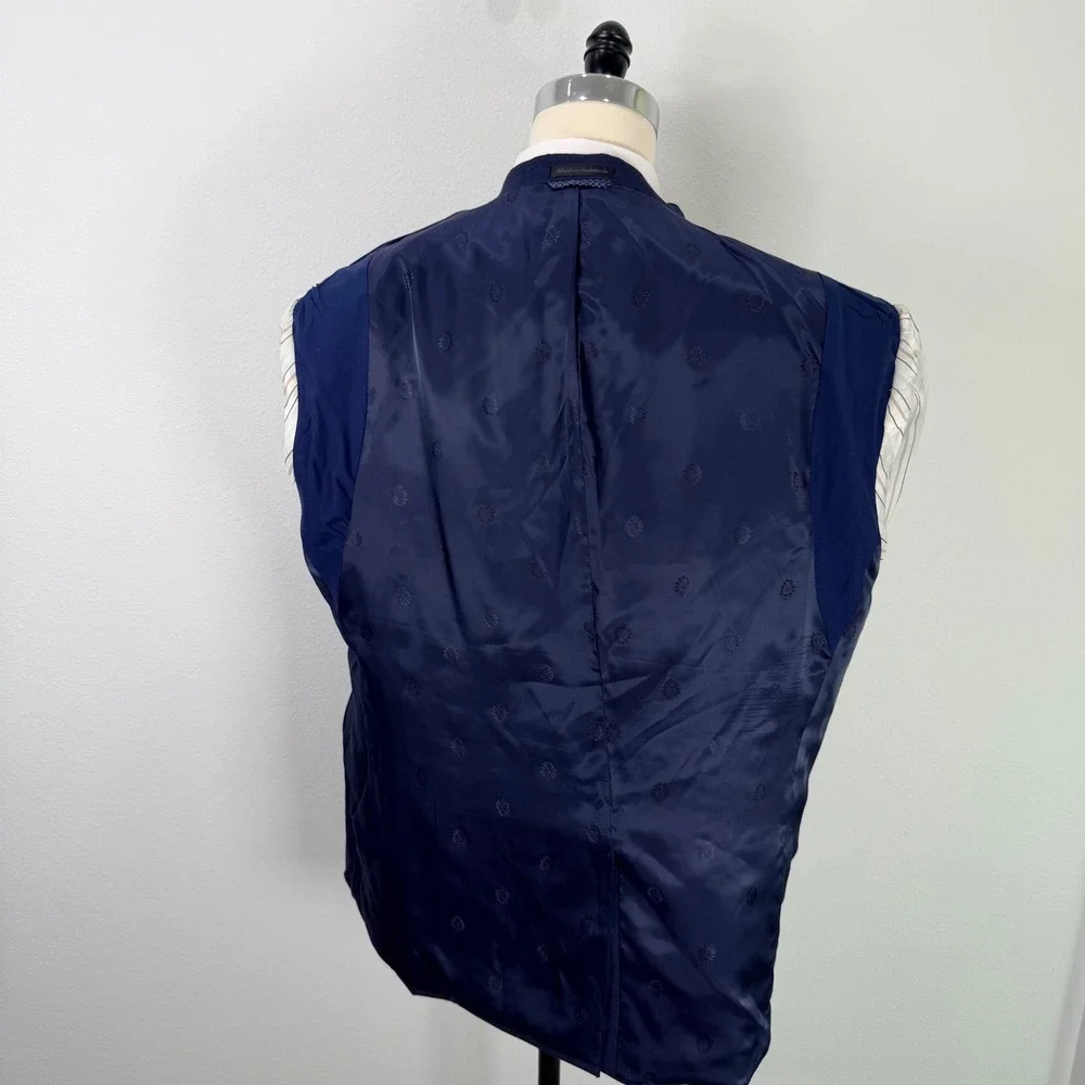 Lauren Ralph Lauren Mens Blue Plaid Wool Blend Natural Stretch Blazer Size 50R